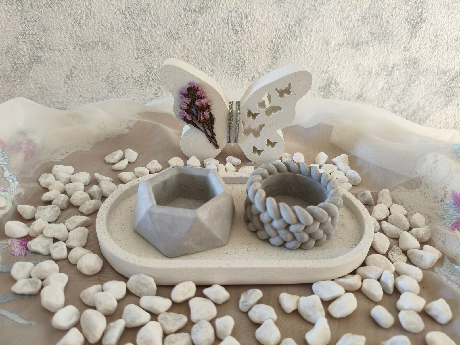 cement items on a table with a perfect decorative cement mix